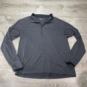 REI Co-op Pullover‎ Mens 2XL Gray Quarter Zip Long Sleeve Performance Stretch